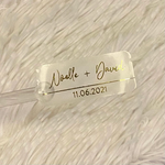 Foil Wedding Favor Bubble Labels - Rose Gold, Gold, Silver or Black - Daily Monogram
