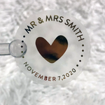 Round Foil Wedding Favor Labels - Rose Gold, Gold, Silver or Black - Daily Monogram
