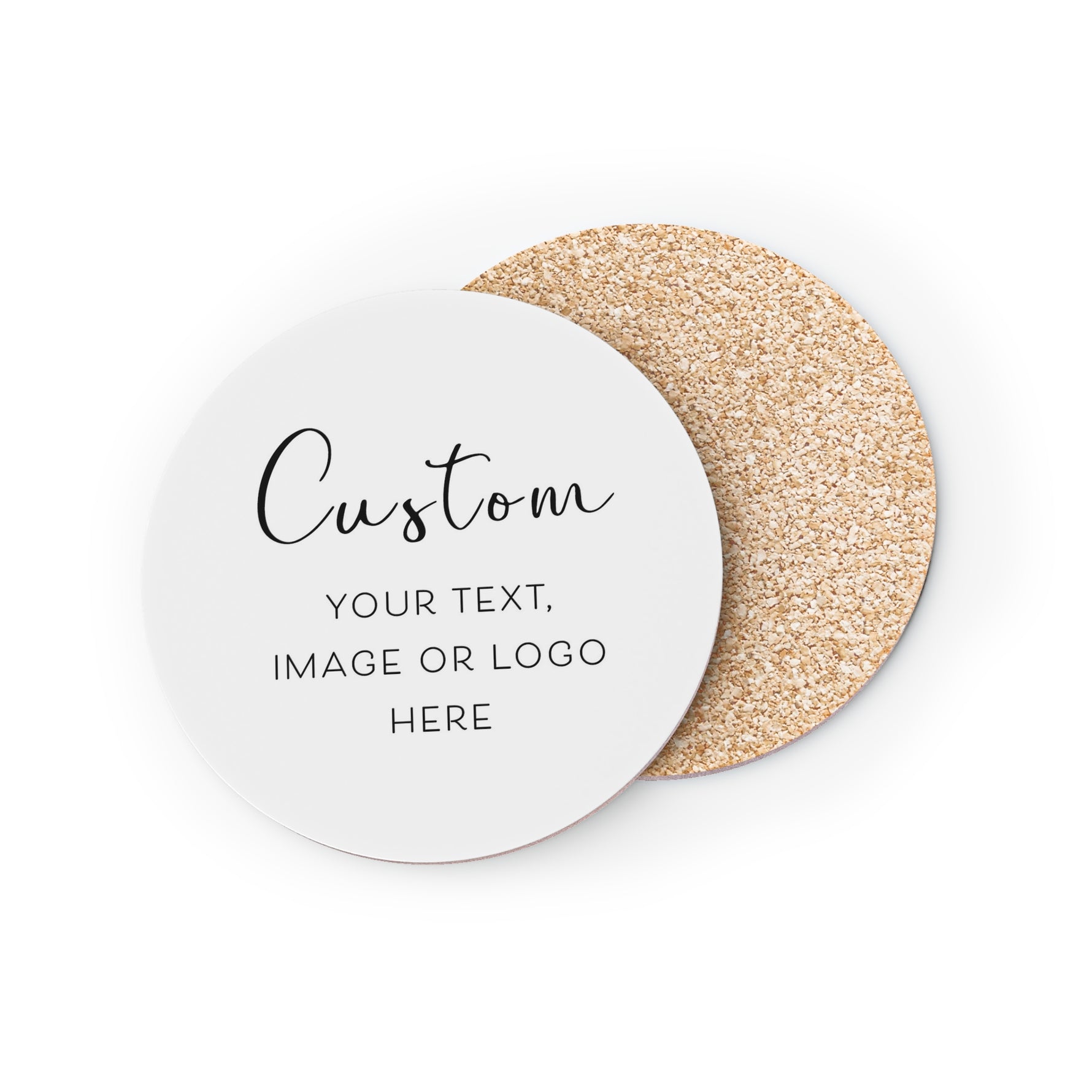 daily monogram - round customize coaster