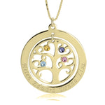 Family Tree Birthstone Necklace - Daily Monogram