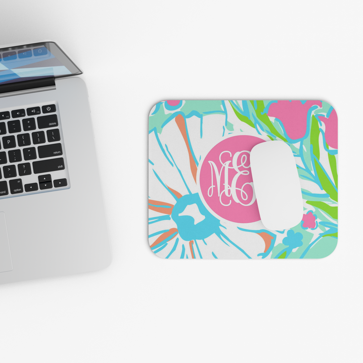 Patterned Monogram Mouse Pad