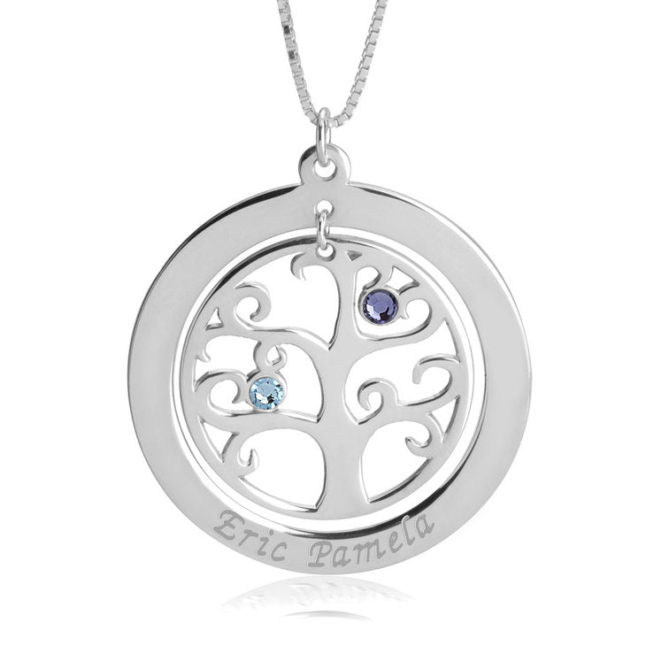 Family Tree Birthstone Necklace - Daily Monogram