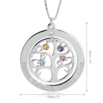 Family Tree Birthstone Necklace - Daily Monogram