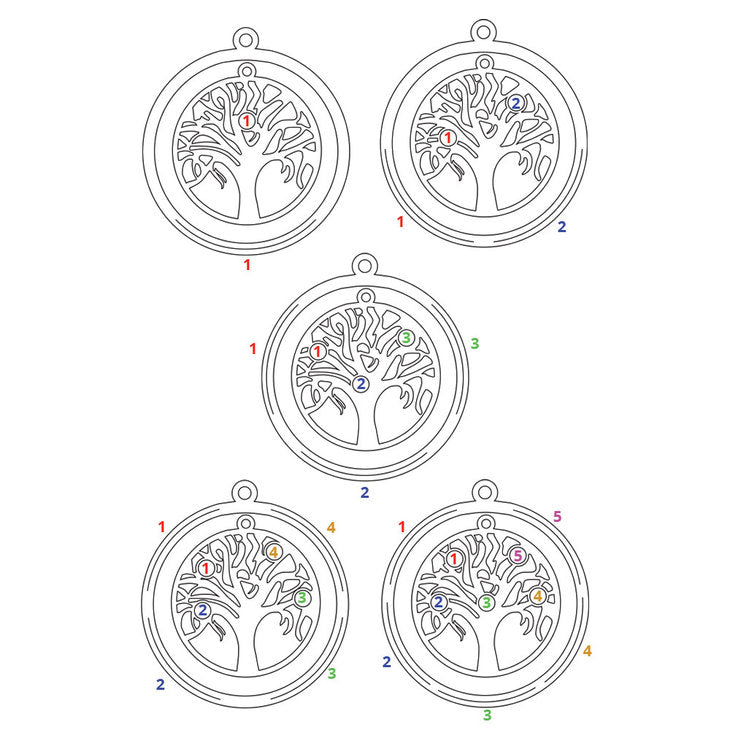 Family Tree Name Birthstone Necklace - Daily Monogram