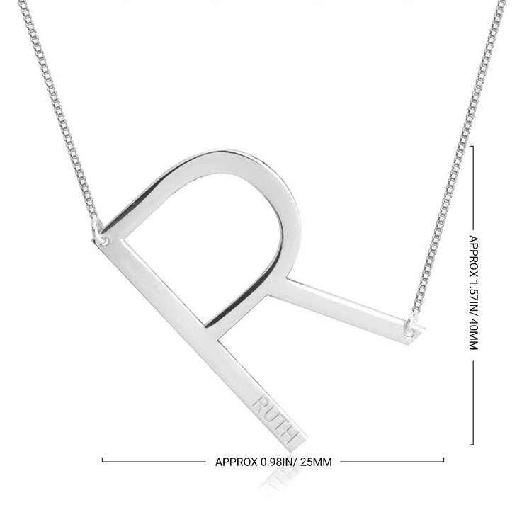 Engraved Initial Necklace - Daily Monogram