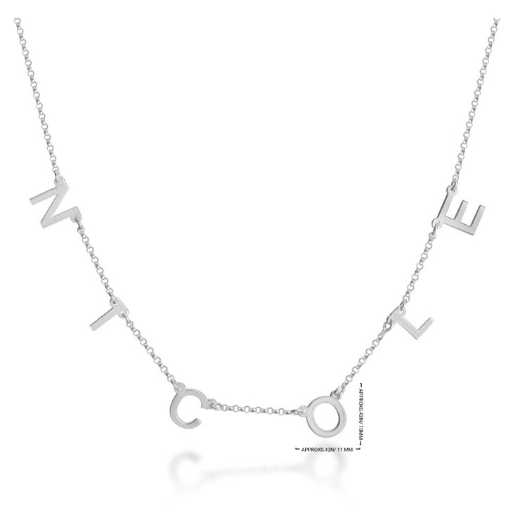 Spaced Letters Name Necklace - Daily Monogram